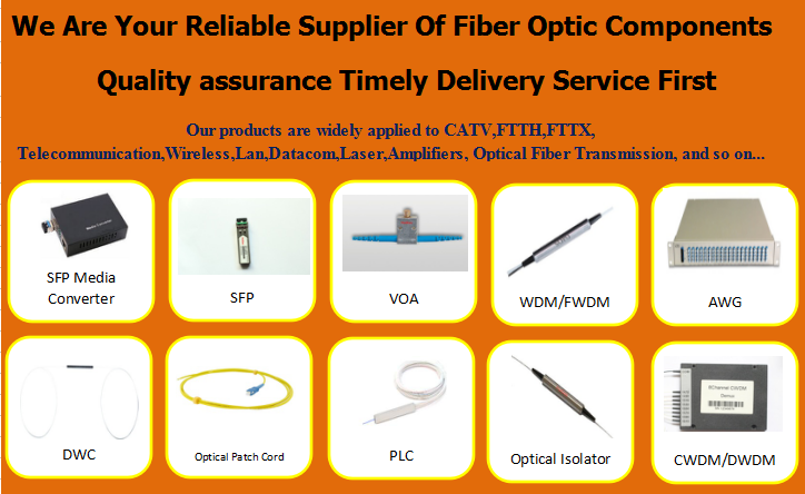 Quality assured 100% of fiber optic components .