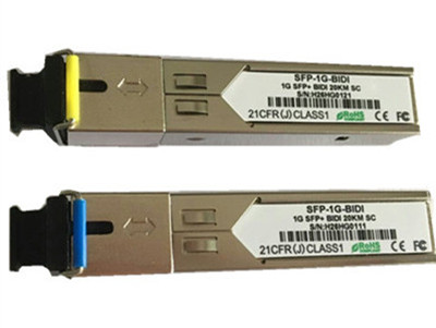 Hot sell fiber optic transceivers 1.25G 1310NM Bi - Di Gigabit Ethernet Transceiver , Small Form-Factor Pluggable Optical Transceiver.